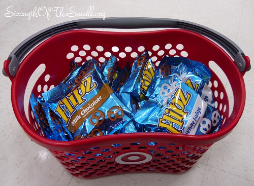 Target Basket Full of Flipz Pretzels.