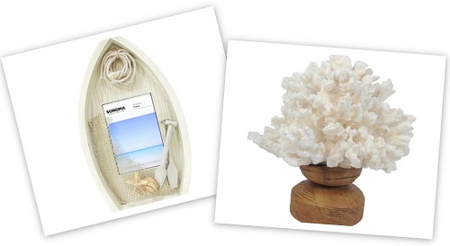 Sonoma Life + Style® Boat Frame & Small Coral Cluster Décor.