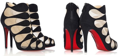 Christian Louboutin Circus Cutout Suede Bootie.