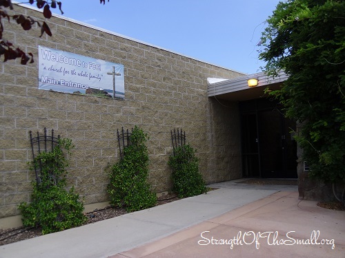 First Christian Church of Victorville (Main Entrance), George Air Force Base, Victorville, CA.