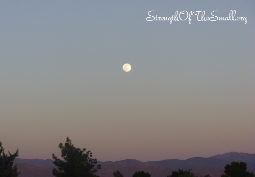 Full Moon over Mountains.