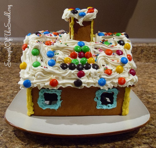 Gingerbread House Decorated.