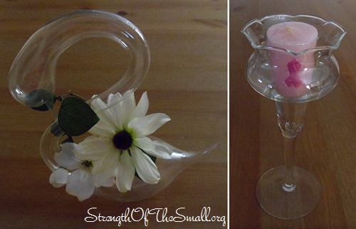 Hand Blown Glass Decor: Swan Vase & Candle Holder.
