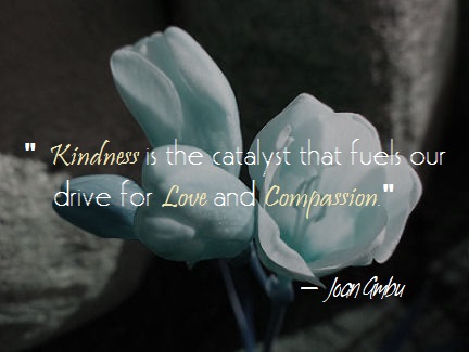 "Kindness is the catalyst that fuels our drive for Love and Compassion." — Joan Ambu