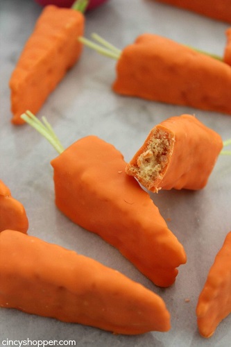 Krispie Treat Easter Carrots. Source.