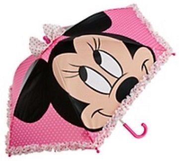 Minnie Mouse Pink Polka Dots Bow Umbrella.