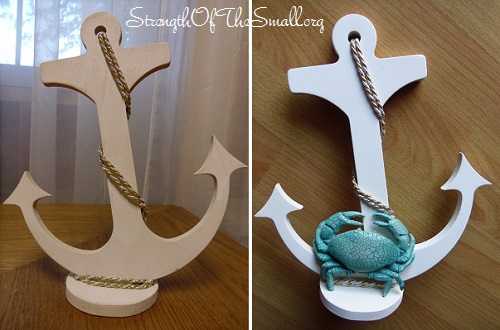 Nautical Wooden Decorative Anchor.