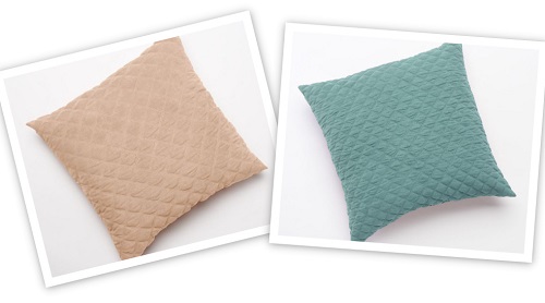 Quilted Faux-Suede Pillow.