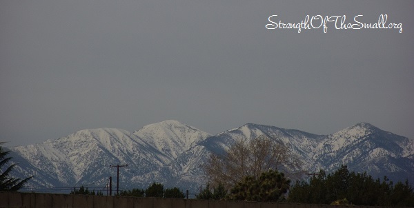 Mountains covered in Snow.