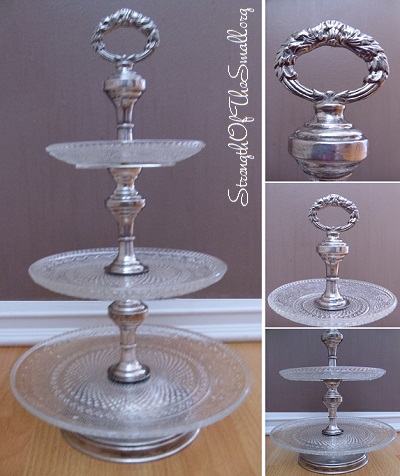 Vintage Crystal 3 Tiered Server.